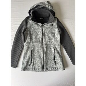 Gray Womens S/P North Face Jacket Full Zip Pockets Outdoor Hiking Camping Casual